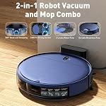 Robot Vacuum, Robot Vacuum and Mop, Smart Robotic Cleaner with APP/Remote/Voice Control, Scheduled Cleaning, Slim Body & Self-Charging, Ideal for Pet Hair, Carpet and Hard Floors