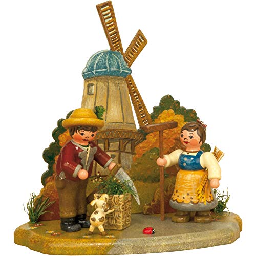 Authentic German Erzgebirge Handcraft Small Figures & Ornaments Autumn Season - 13x12cm / 5,2x4,7inch - Hubrig Volkskunst