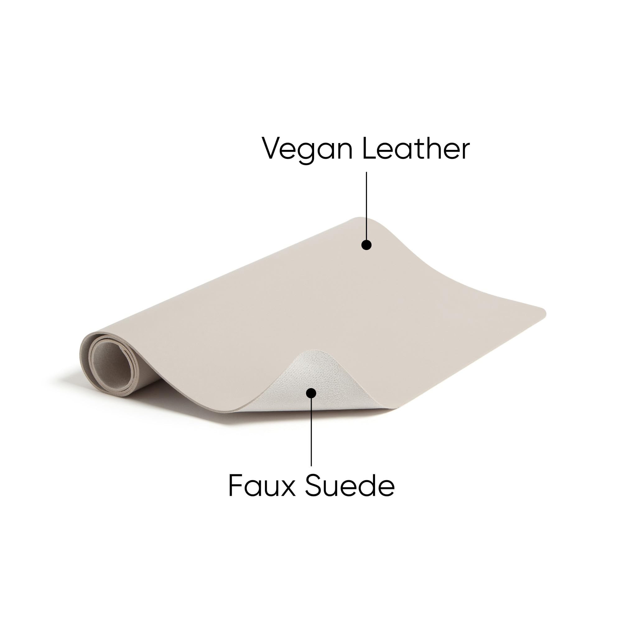 Smead Schreibtischunterlage, veganes Leder, Schreibtischunterlage mit rutschfester Unterseite aus Wildlederimitat, perfekter Schreibtisch-Organizer für Bürodekoration, 91,4 x 43,2 cm groß, Sandstein