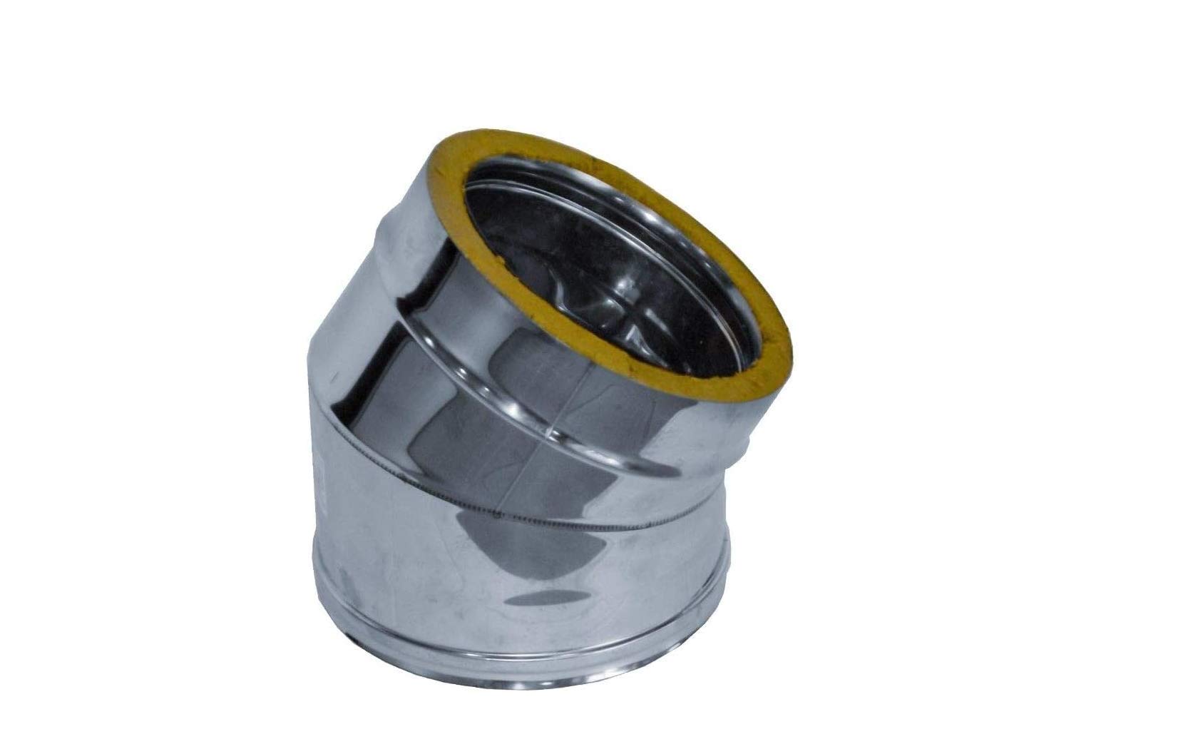 Canna Fumaria - Curva 45° Doppia Parete Acciaio Inox Vari Diametri (300/350)