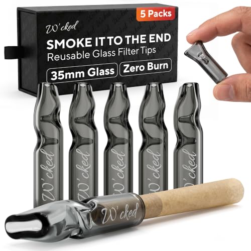 Glass Filter Tips for Joints, Reusable Glass Tips...