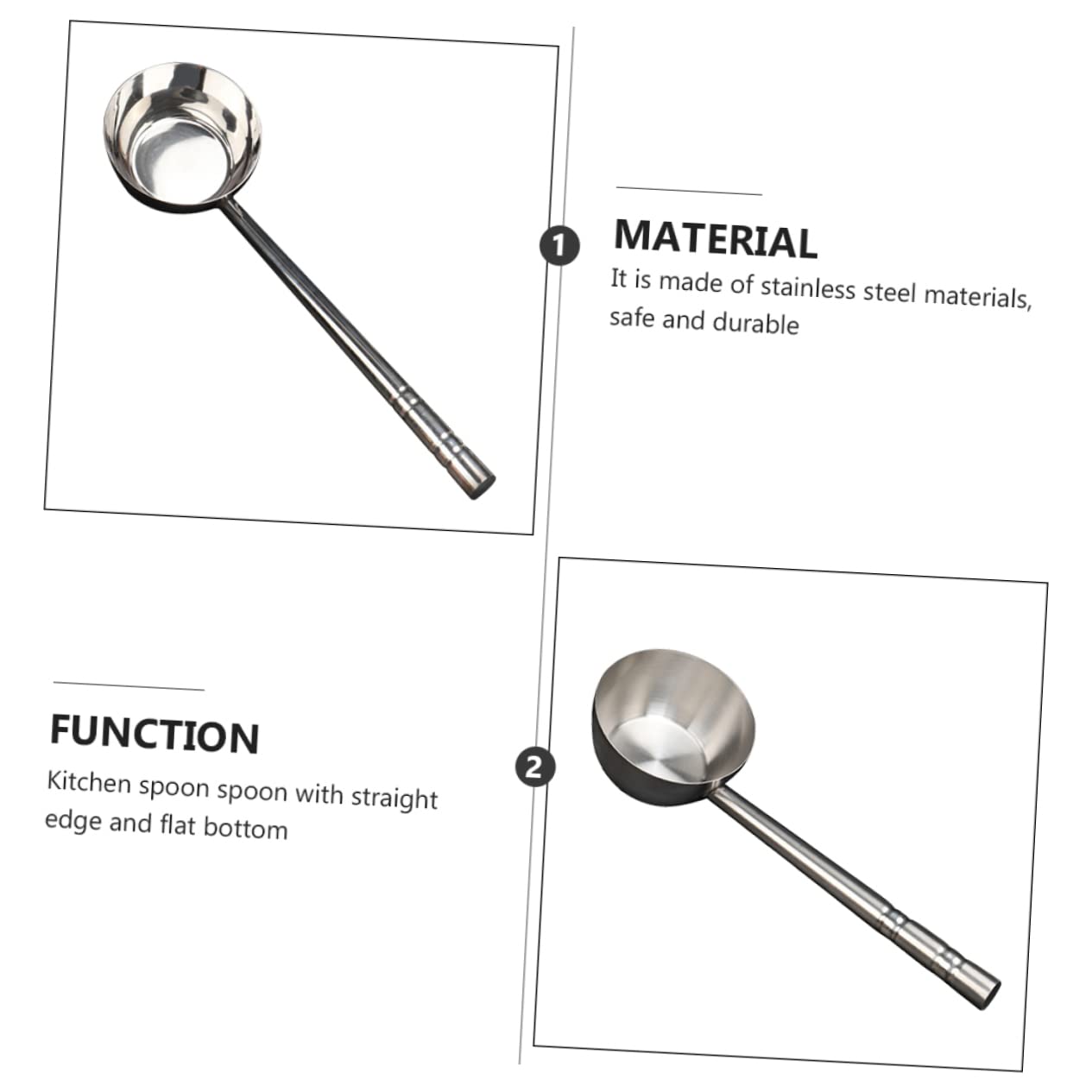 Louche à Eau Domestique en Acier Inoxydable, Grosse Capacité, Manche Long, Usage Maison et Cantine, Cuillère Multifonction Cuisine