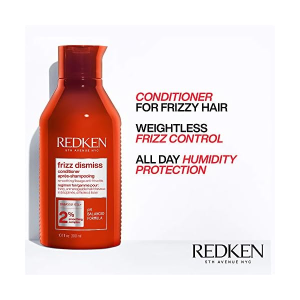 Redken Frizz Dismiss Conditioner | Weightless Frizz Control | Anti Frizz | Moisturize and Smooth | Provides Soft, Silky Hair | For Frizzy Hair | Sulfate-Free