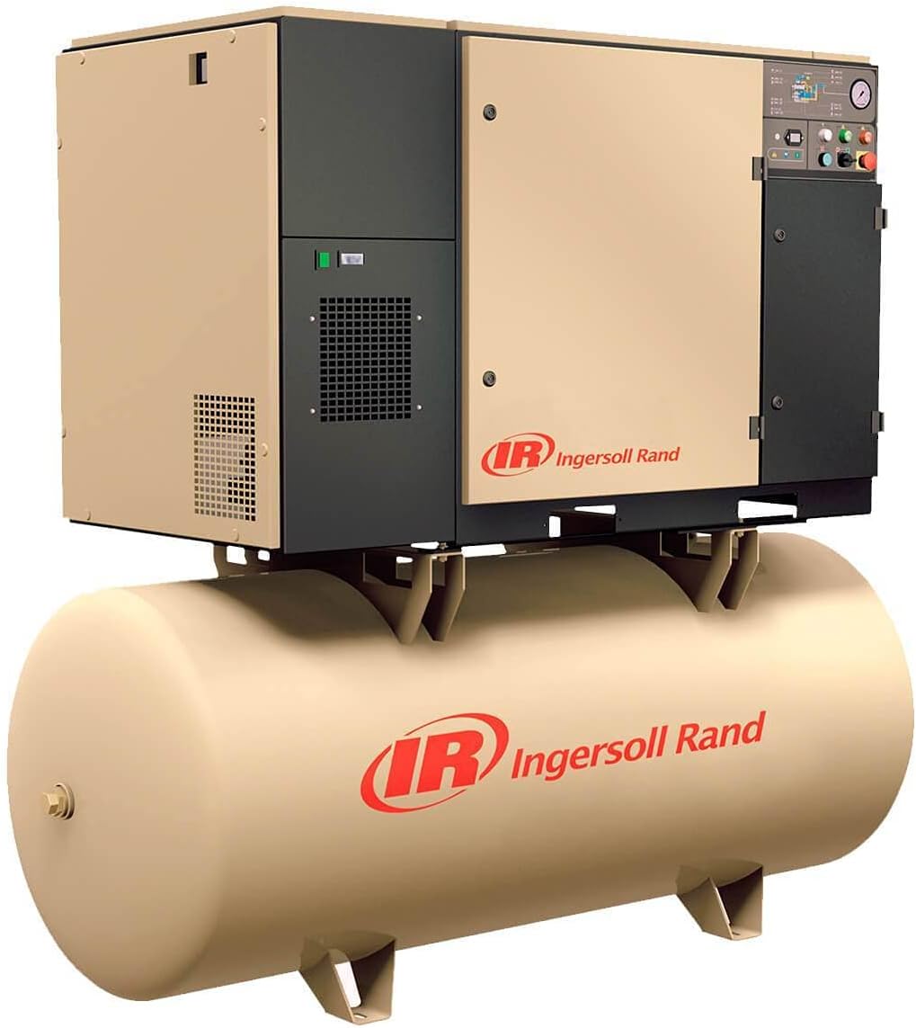 Ingersoll Rand Rotary Screw Compressor - 230 Volts, Single Phase, 5 HP, 18.5 CFM, Model Number UP6-5-125