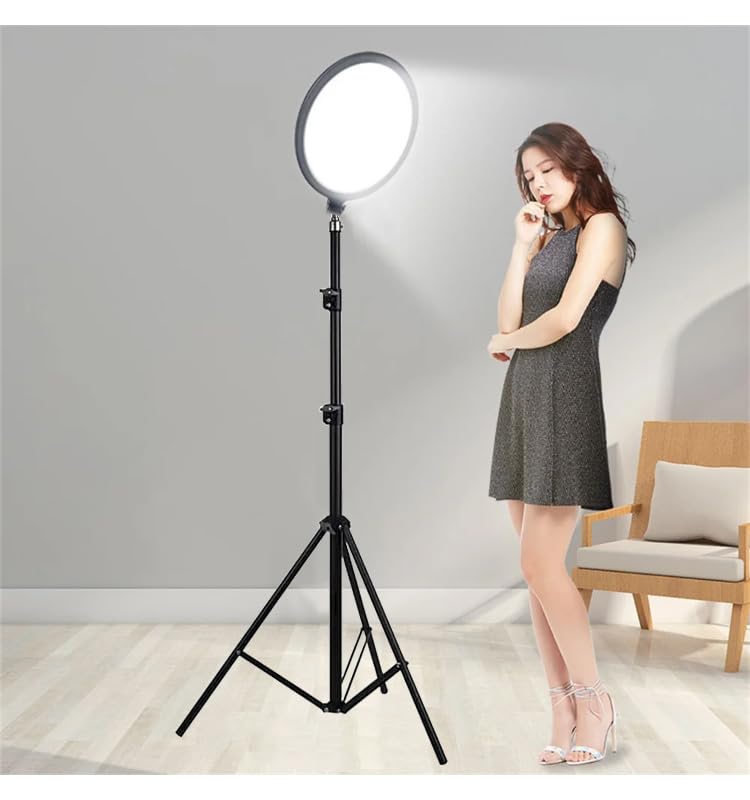 Coverzone Tripodlu Halka Işık 8.4 inç (21.5cm) 180cm Kablolu Stüdyo Işığı Ürün ve Görsel Fotoğraflama Işığı Fotoğraf Makinesi Kamera Youtuber Twich Ring Light Yayıncı Işığı (SW840 8.4inç Siyah)