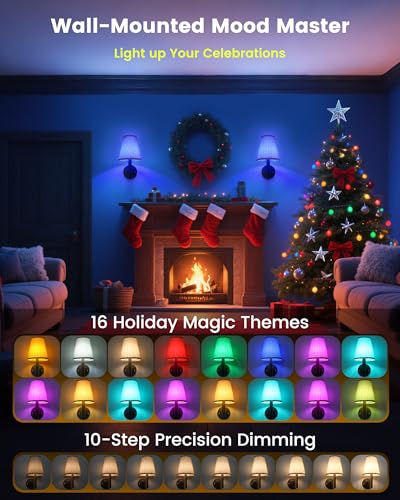 Image of TECOMLIGHT Rechargeable Battery Operated Wall Sconce Set of 2, Wireless LED Wall Lights with Remote & Touch Control, Wall Mounted Lamp Lighting Fixtures for Bedroom Living Room, Matte Black