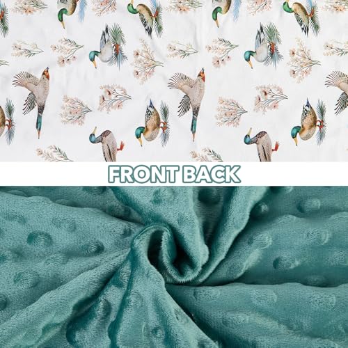 Image of Mallard Duck Baby Blanket for Boys Girls Soft Fleece Minky Blanket with Dotted Backing Double Layer Newborn Toddler Blankie for Nursery Stroller Crib Gift to Son Nephew Grandson 26.5 * 40 Inches