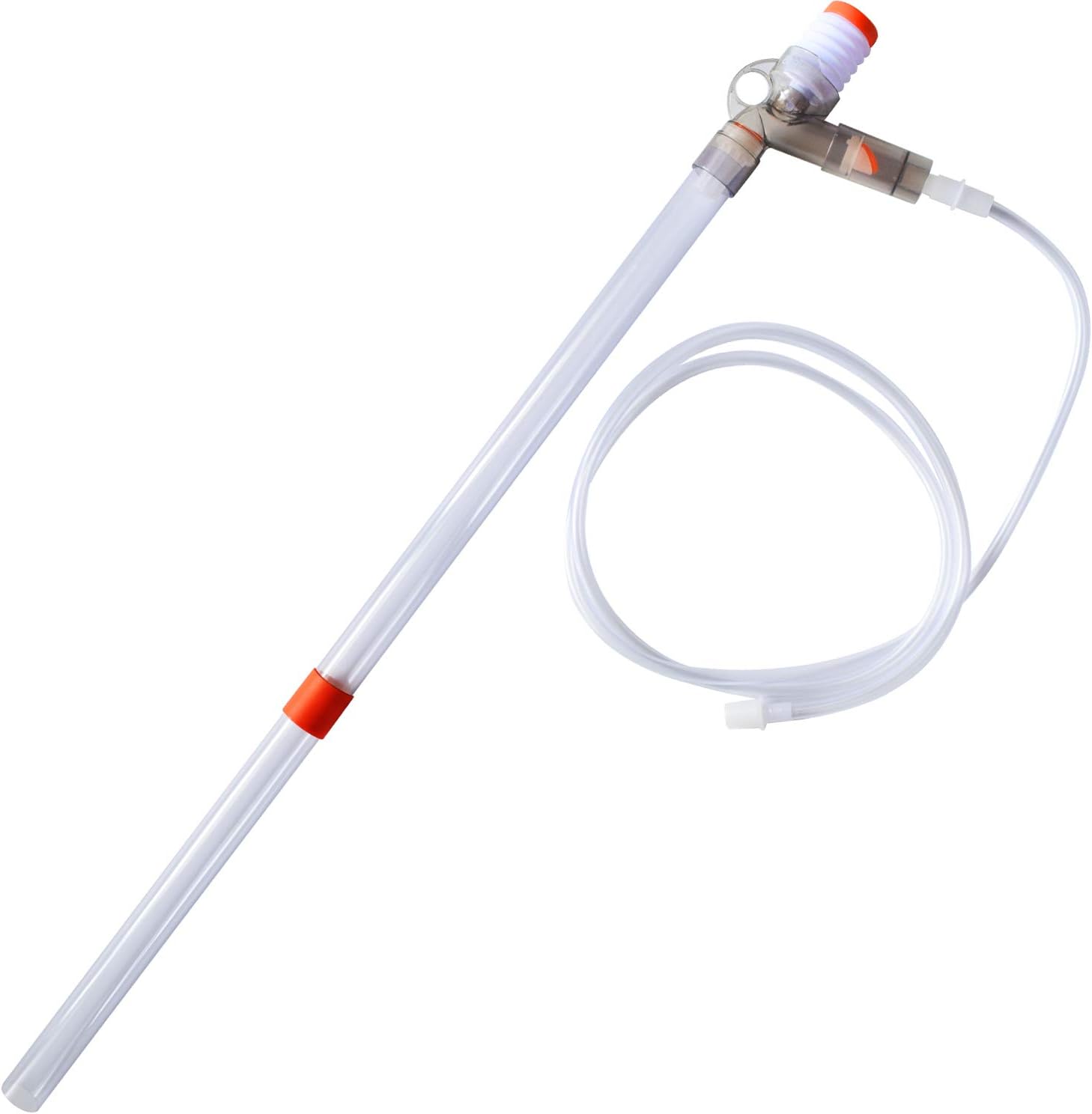 Gravel Vacuum Sand Cleaner Water Changer for Aquarium Fish Tank, Tube Extendable Water Changing Siphon (M)