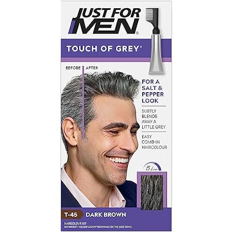 Just For Men Touch of Grey Dark Brown Hair Dye Cover