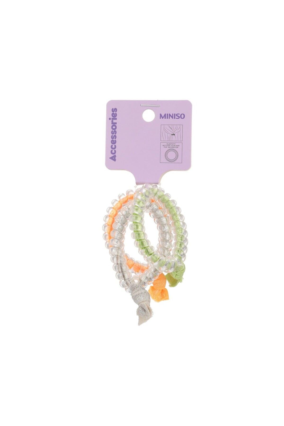 Miniso Spiral Saç Lastiği (4 Adet) - Düğümlü