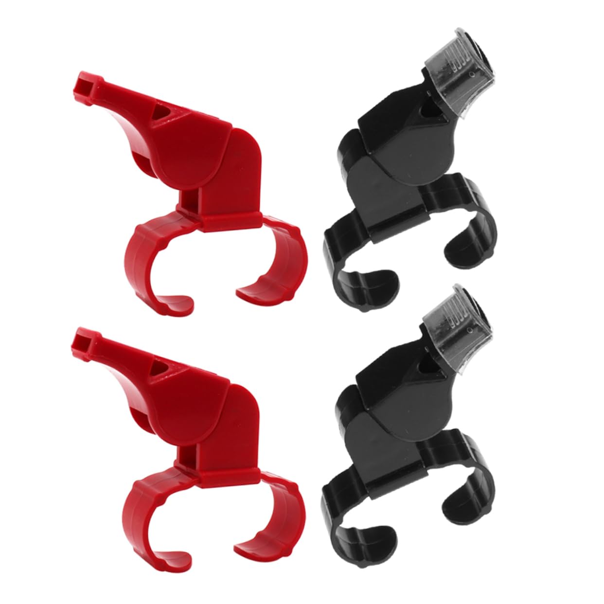 BESPORTBLE 4Pcs Loud Whistles for Referees with Ring Attachment Compact Sports Whistles for Basketball Volleyball Emergency Use Easy to Carry High Volume Sound for Training