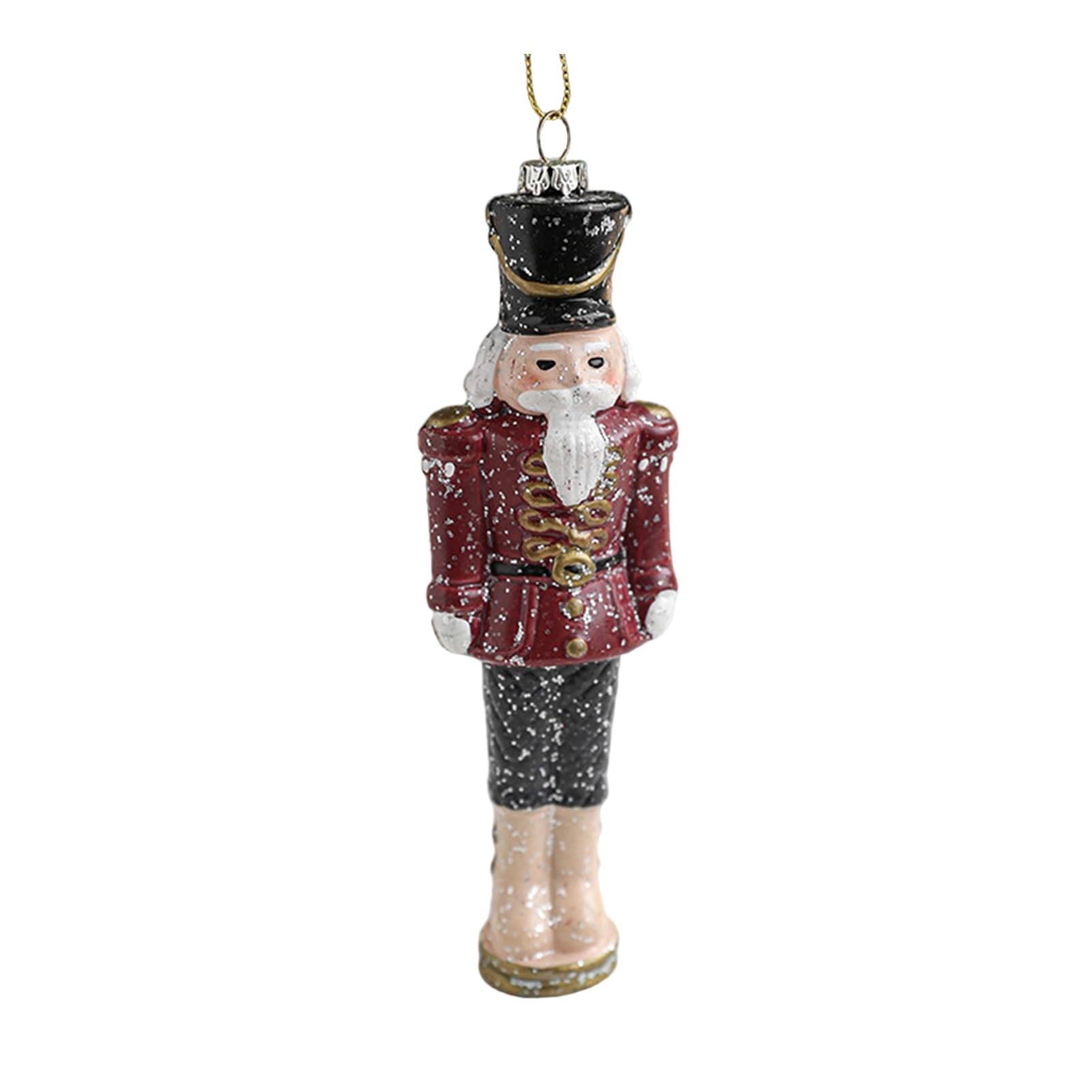 Glifora Nutcracker Puppet Pendant - Christmas Decoration Soldier Wooden Hanging Ornaments, Xmas Tree Figure Toy, Fireplace and Entrance Decor