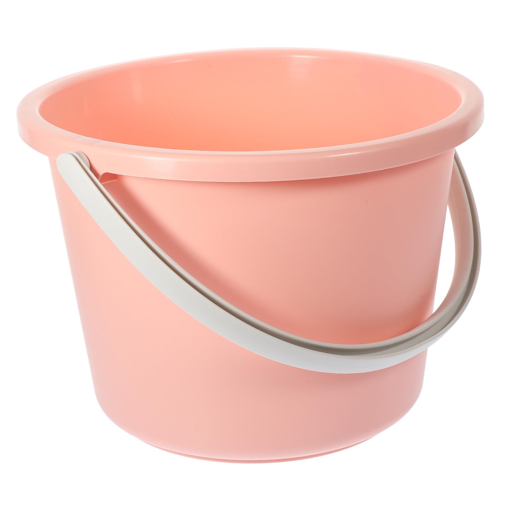 Cubo Plástico Portátil con Asa Antideslizante Capacidad Media para Agua y Lavandería Multifuncional para Hogar Lavado y Almacenamiento Color Rosa