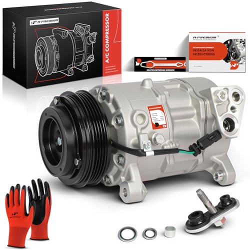 A-Premium Air Conditioner AC Compressor with Clutch Compatible with Cadillac Escalade ESV & Chevrolet Suburban Tahoe & GMC Yukon Yukon XL 2015-2020