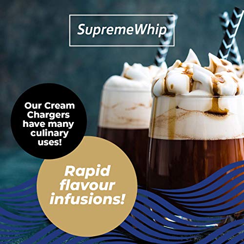 SupremeWhip 600 Whipped Cream Chargers 8.2 grams – 50 packs x 12 boxes Pure Nitrous Oxide Whipped Cream Canister – N20 Whipper Chargers - Compatible with Most Whipped Cream Dispenser