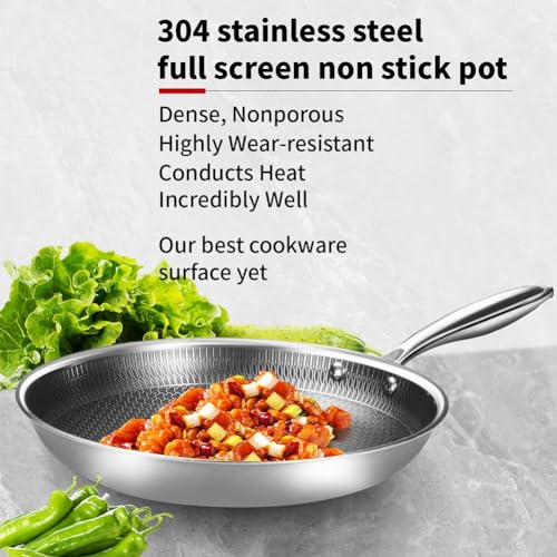 Wok de acero inoxidable con mango, 26 cm miniatura 6