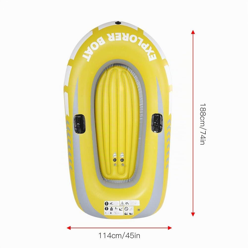 VGEBY1 Bateau Pneumatique, Radeaux Gonflables d'Aviron de PVC 2 pour La Pêche, La dérive Et La Plongée