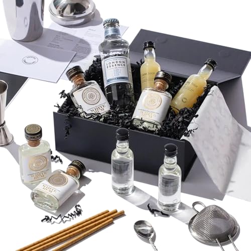 Image of Mojito Gift Set with Beginner Bar Equipment - Complete Kit for 4 Premium Cocktails | Includes Ingredients, Recipe & Tutorial Videos | Luxury Rum Gift Box | Ideal Alcohol Gift | Cocktail Connoisseurs