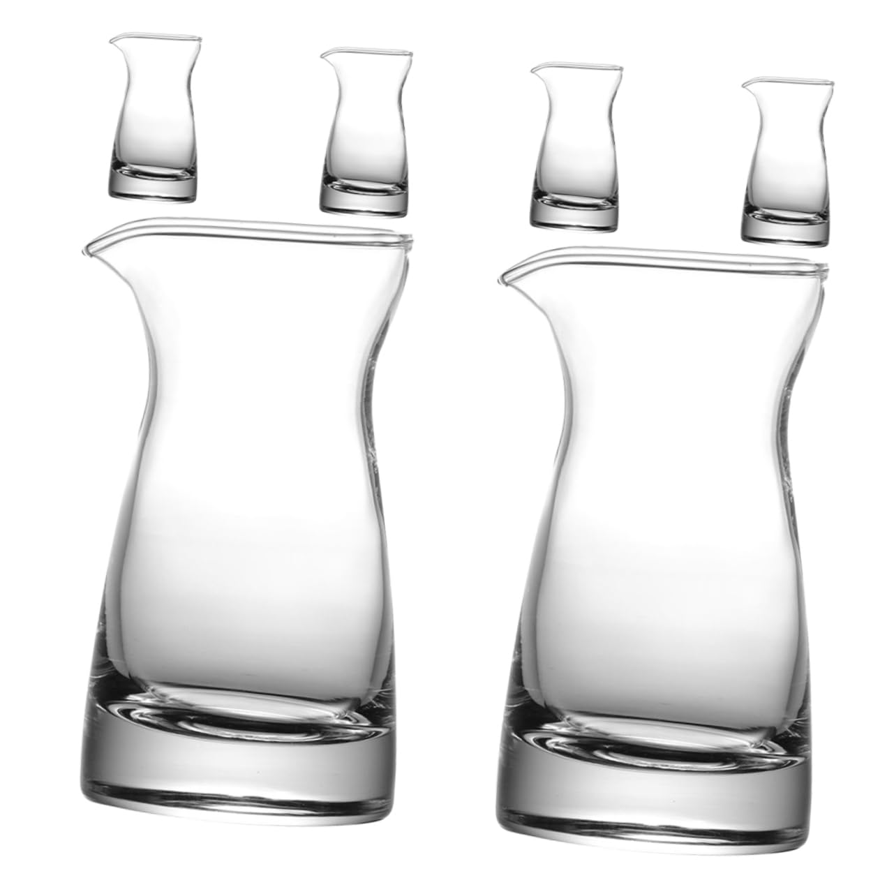 GALPADA 6 Stück Teiliges Milchkännchen Klarglas Sauciere für Küche und Catering Glasbehälter für Milch Saucen und Platzsparend und Vielseitig Einsetzbar