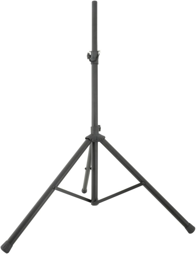 2 x QTX Steel Speaker Stand 35mm 25kg Pair Black PA DJ Disco