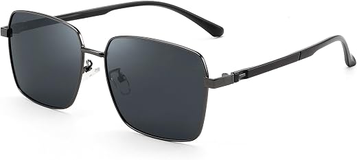 Karsaer Polarized Driving Sunglasses for Men,UV Protection Square Sunglasses for Men Stylish E1243