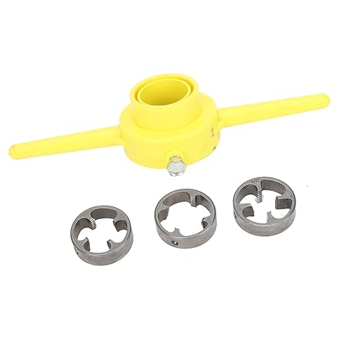 Miniatura 4 de Juego profesional de enhebradores de tubos de PVC, fabricante de herramientas de rosca NPT con troqueles de 12, 34, 1 pulgada, construcción de