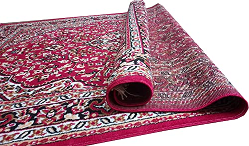 Image of Home Decore Acrylic Carpet for Your Living Room & Drawing Room Aywhere in Your Home (120x150 Red Colour)- 4x5 Feet