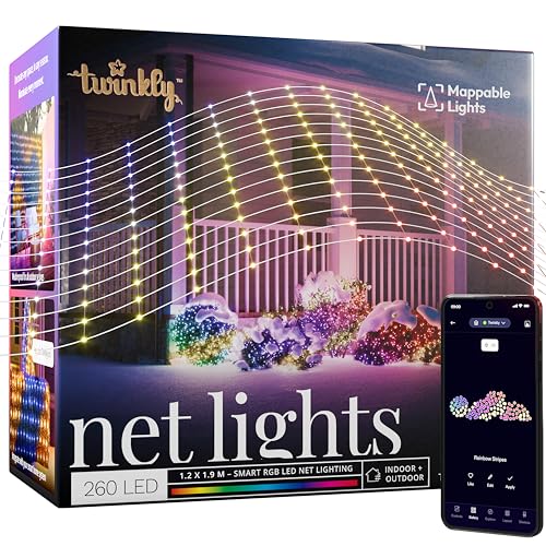 Twinkly Net Lights, Griglia LED Flessibile con 260 LED RGB...