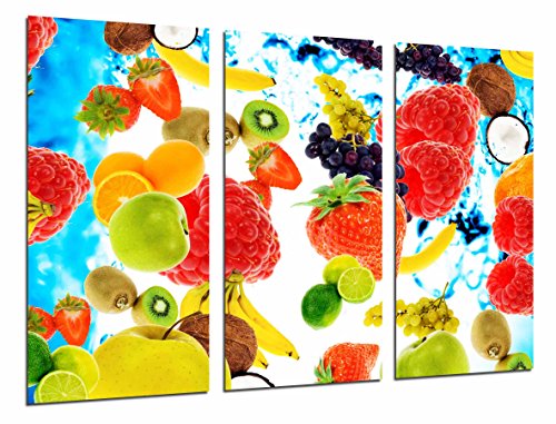 Cuadro Fotográfico Frutas, Tutifruti, Macedonia Tamaño total: 97 x 62 cm XXL
