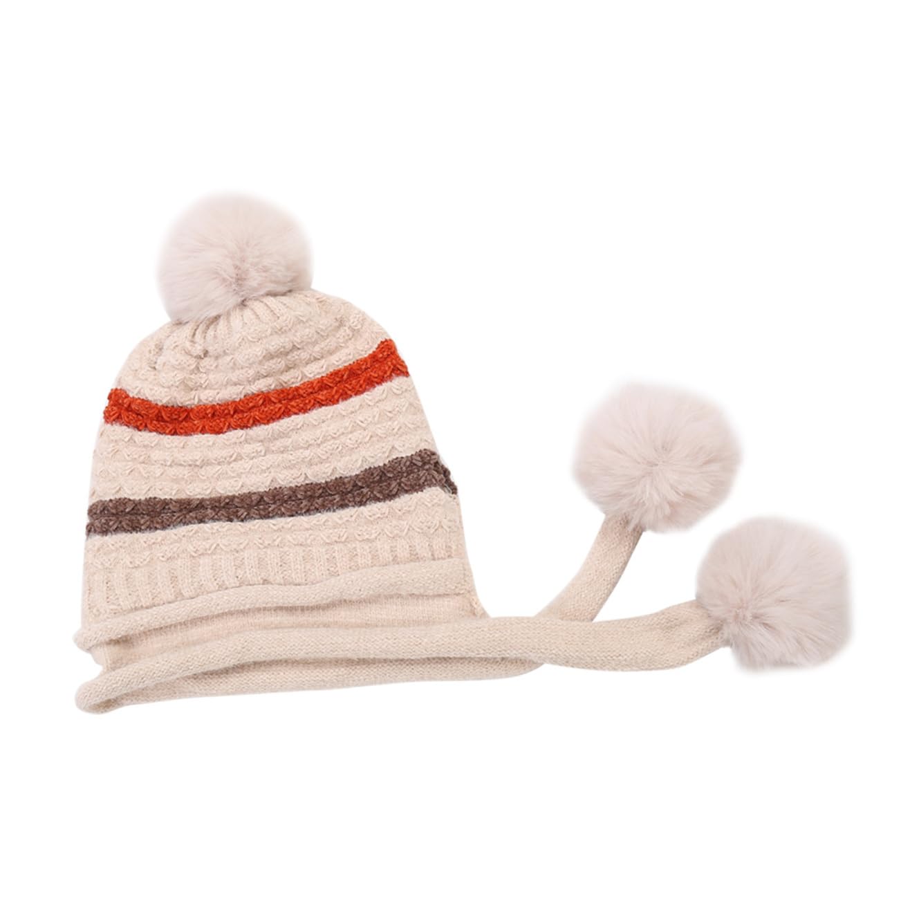 LIFKOME 2piezas Gorro De Lana Para Mujer Gorro De Esquí y Cómodo Para Actividades Invierno Beige
