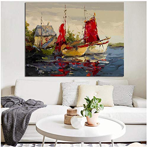 Preisvergleich Produktbild meaosy Erwachsene Puzzle 1000 Teile Seestück Bootslandschaftsplakat -Geschenk Zeit Personalisiertes Geburtstag Festival Einzigartiges