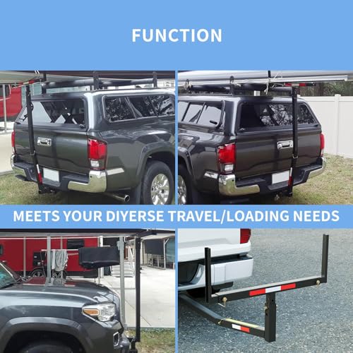 Image of ECOTRIC Truck Bed Extender Pickup Truck Bed Hitch Mount Extension Rack SUV