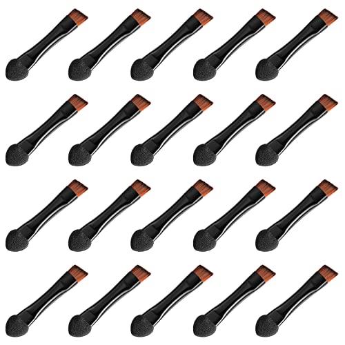 Beaupretty 20pcs Dual Side Eyeshadow Applicators Disposable Eyeshadow Brush Sponge for Makeup