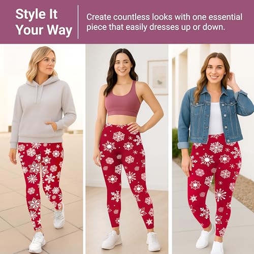 Image of SATINA High Waisted Leggings for Women - Comfortable and Stretchy in Versatile Sizes and Colors