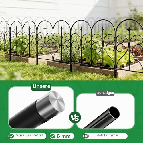 Thealyn Dekorativer Metallzaun für Garten, Hundebarriere
