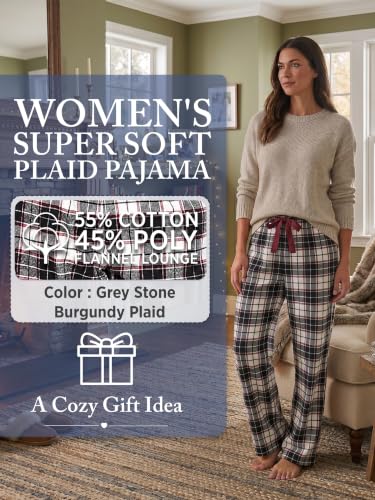 Image of Ashford & Brooks Women's Super Soft Flannel Plaid Pajama Sleep Pants