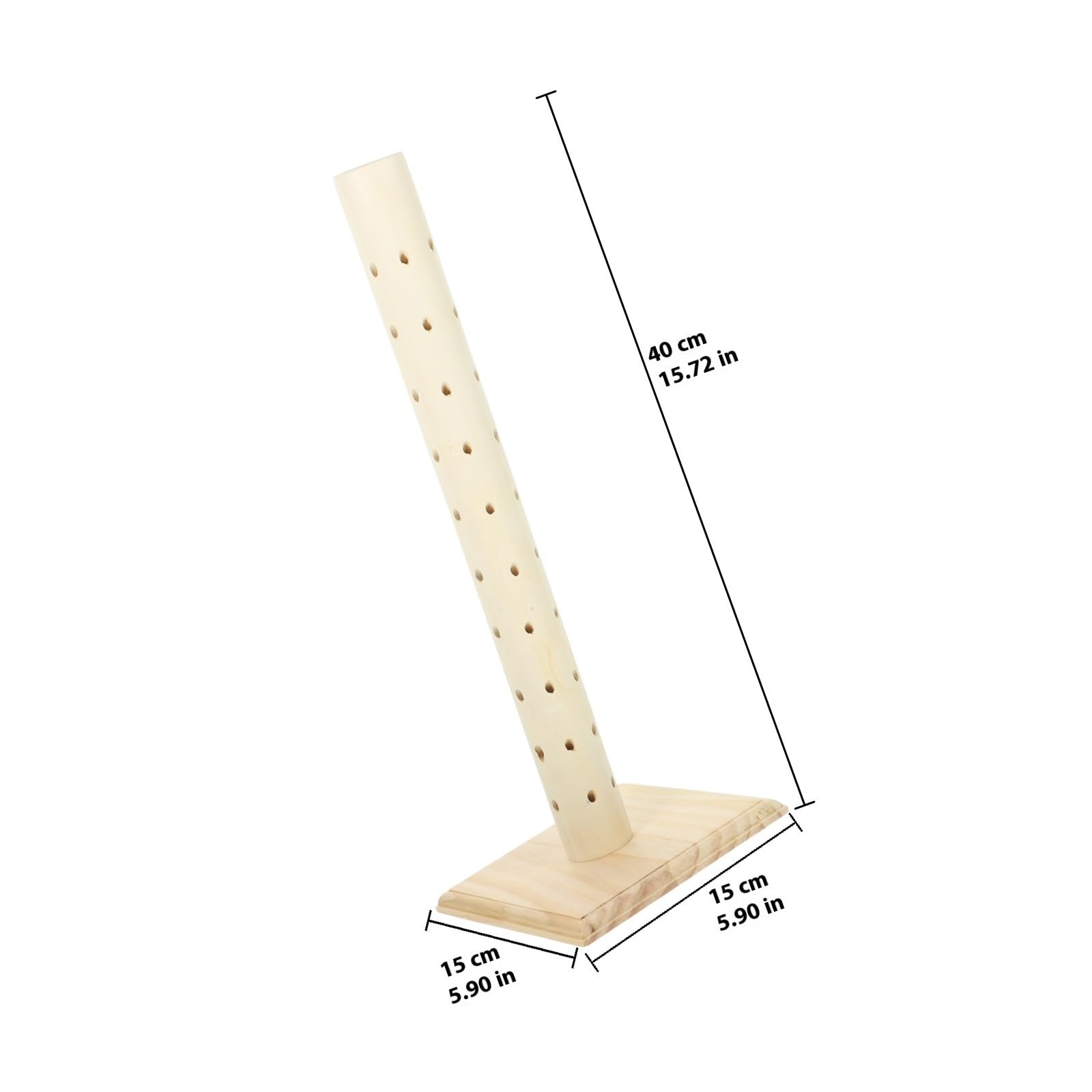CALLARON Support à Sucettes Bois 60 Trous Forme Colonne Porte-Bâtonnets pour Étalage de Confiseries et Buffet Sucré