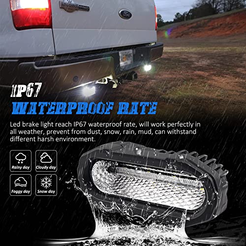 Northyun Led Third Brake Light, Rear High Mount Brake Lamp Led Tail Light Red And White Backup Reverse Light Universal Fits For Off Road Truck Pickup Suv Utv Trailer, 1Pc #TOP5