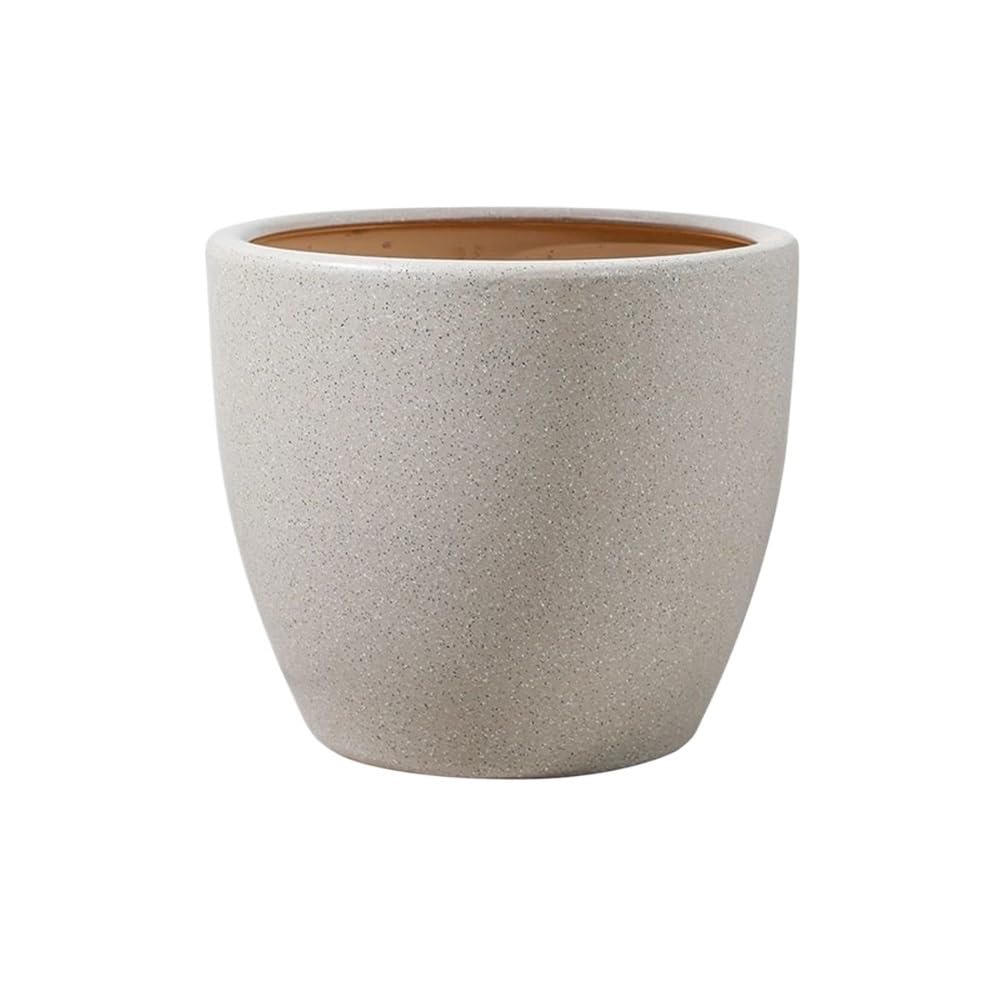 Cenz-888 flowerpot Round Matte Brown Flower Pot with Drainage Holes Planter for Home Patio Garden Pots for Plants
