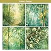 24 Sheets Forest Pattern Paper, 6" x 6" Forest Scrapbooking Supplies Paper Decorative Craft Paper for DIY Card Making Photo Album Junk Journal Décor #5
