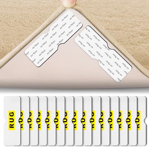 OWLKELA 滑り止めシート 15枚入り メッシュ加固 水洗いで粘性回復 床傷つかない 跡残らない すべり止めマット カーペット ラグ 絨毯 ソファ 階段 玄関用 すべりとめテープ