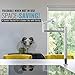 WOWOW Pot Filler Deck Mounted - Solid Brass Pot Filler Faucet Polished Chrome Kitchen Stove Faucet with Double Joint Swing Arm (Modern Style)