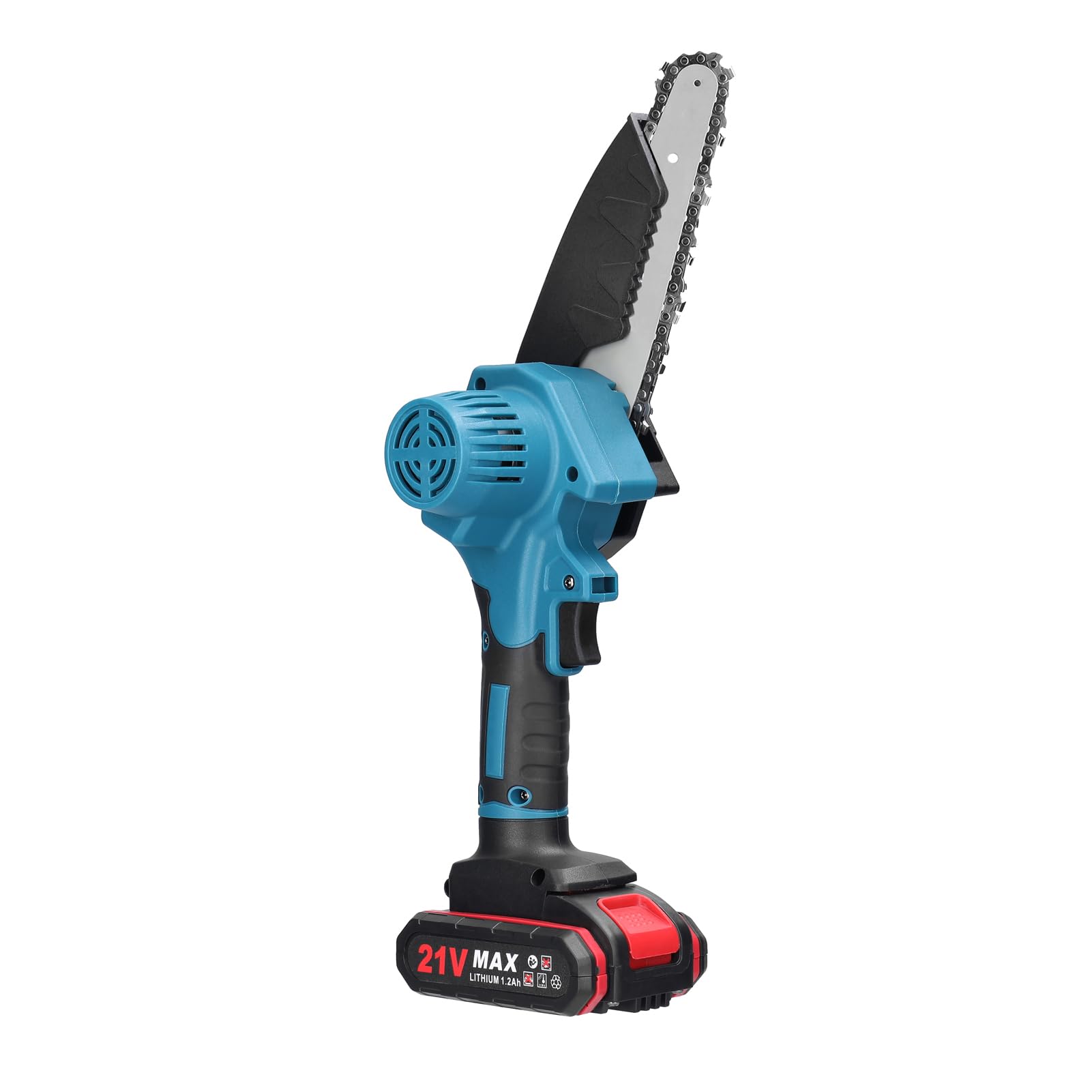 Matybobe Scie d'élagage électrique portable 21 V de 6 pouces - Petite tronçonneuse à bois - Moteur à brosse - Outil de travail du bois à une main pour jardin et verger