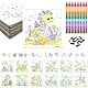 HahaMagic, 12PCS Puzzles zum Bemalen, mit 12 Stapelbare Wachsmalstifte (12 Farben in 1), Puzzles Selber Gestalten, geeignet als Kindergeburtstag Gastgeschenke und kleine geschenke für kinder