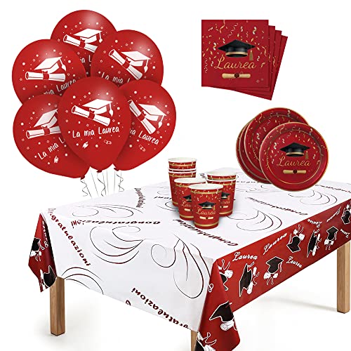 Kit Festa Party Laurea Tavola 57pz 8 Persone Set