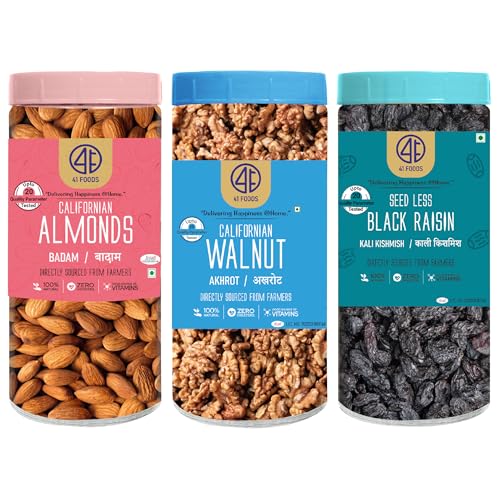 41 foods Dry fruits combo pack Walnuts Almonds Black Raisins | ki...