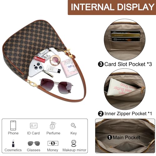 Image of KKXIU Shoulder Bag for Women Cute Hobo Purses and Handbags Retro Clutch Underarm Purse | Cute