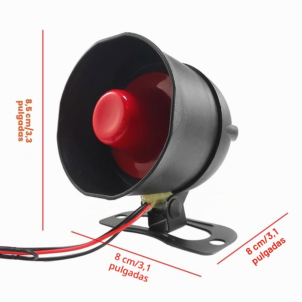 Alarma coche 12V antirrobo coche con 2 mandos sensibilidad ajustable | Sistema alarma para coche 12V con 7 niveles de sensibilidad y 2 controles remotos para protección diaria del vehículo