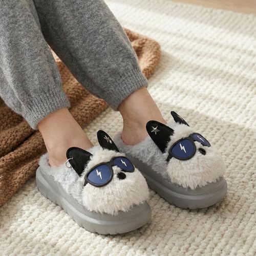 Image of VRITRAZ Women's Comfort Slip On Closed Toe Warm Winter House Clog Indoor Slipper with Cute Print and Degins