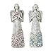 DUSVALLY Angel Statue for Home Decoration, Praying Commemorating Angel Statue Memorial Decor, 2 Pack of Healing Angel Gifts,10